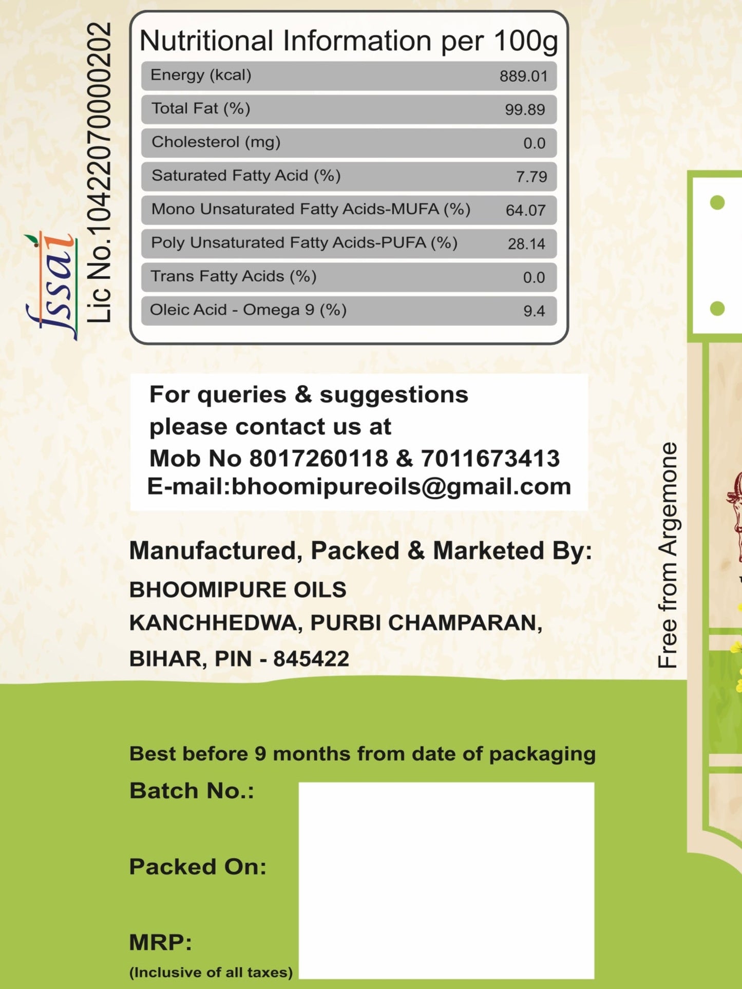 Cold Pressed Black Mustard Oil - Bhoomipure Oils